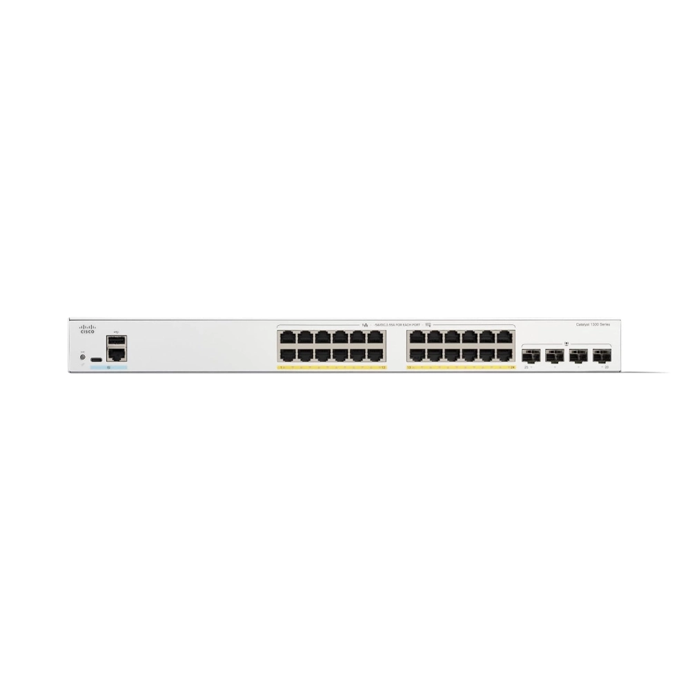 Cisco Catalyst Managed Switch, 24 Port GE, PoE, 4x1GE SFP (C1300-24P-4G) view 2
